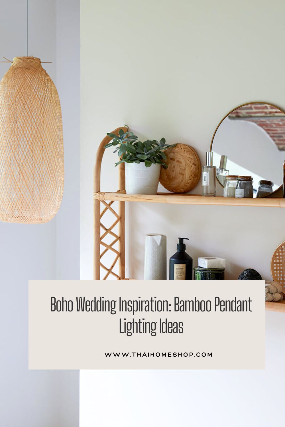 Inspiración para bodas bohemias: ideas de iluminación colgante de bambú