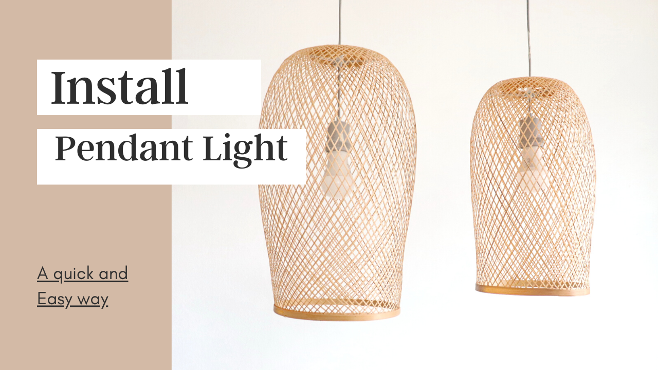 How to install bamboo pendant light