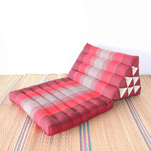NA VI DA - Thai Triangle Cushion (1 Fold - Dark Red)