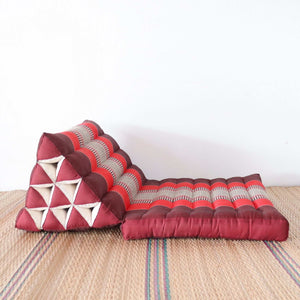 NA VI DA - Thai Triangle Cushion (1 Fold - Dark Red)
