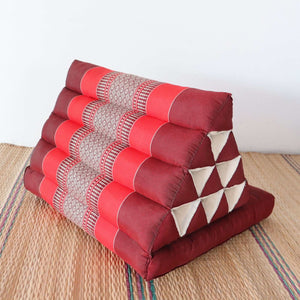 NA VI DA - Thai Triangle Cushion (1 Fold - Dark Red)