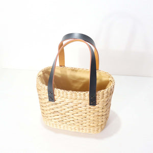 Lalin - Straw Top Handle Bag