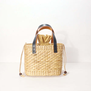 Lalin - Straw Top Handle Bag