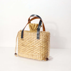 Lalin - Straw Top Handle Bag