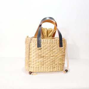 Lalin - Straw Top Handle Bag