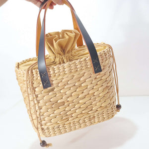 Lalin - Straw Top Handle Bag