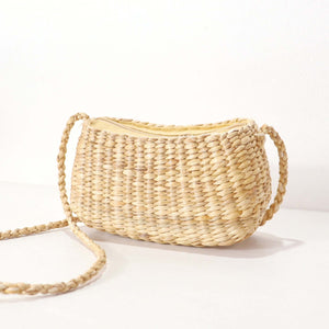 وانالي – حقيبة كروس بودي من القش المنسوج يدوياً