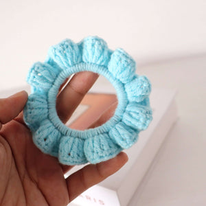 Green Layer - HAND CROCHET SCRUNCHIES