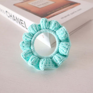 Green Layer - HAND CROCHET SCRUNCHIES