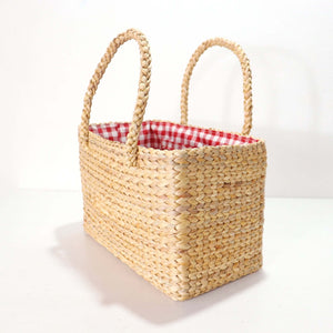 3 Size Straw Basket Bag -  Red
