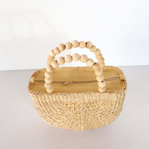 Lanee – Tasche aus Stroh mit Tragegriff oben