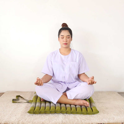 Thaise meditatiekussenset kapok zabuton mat zafu 70x70cm naturel | DA RUN