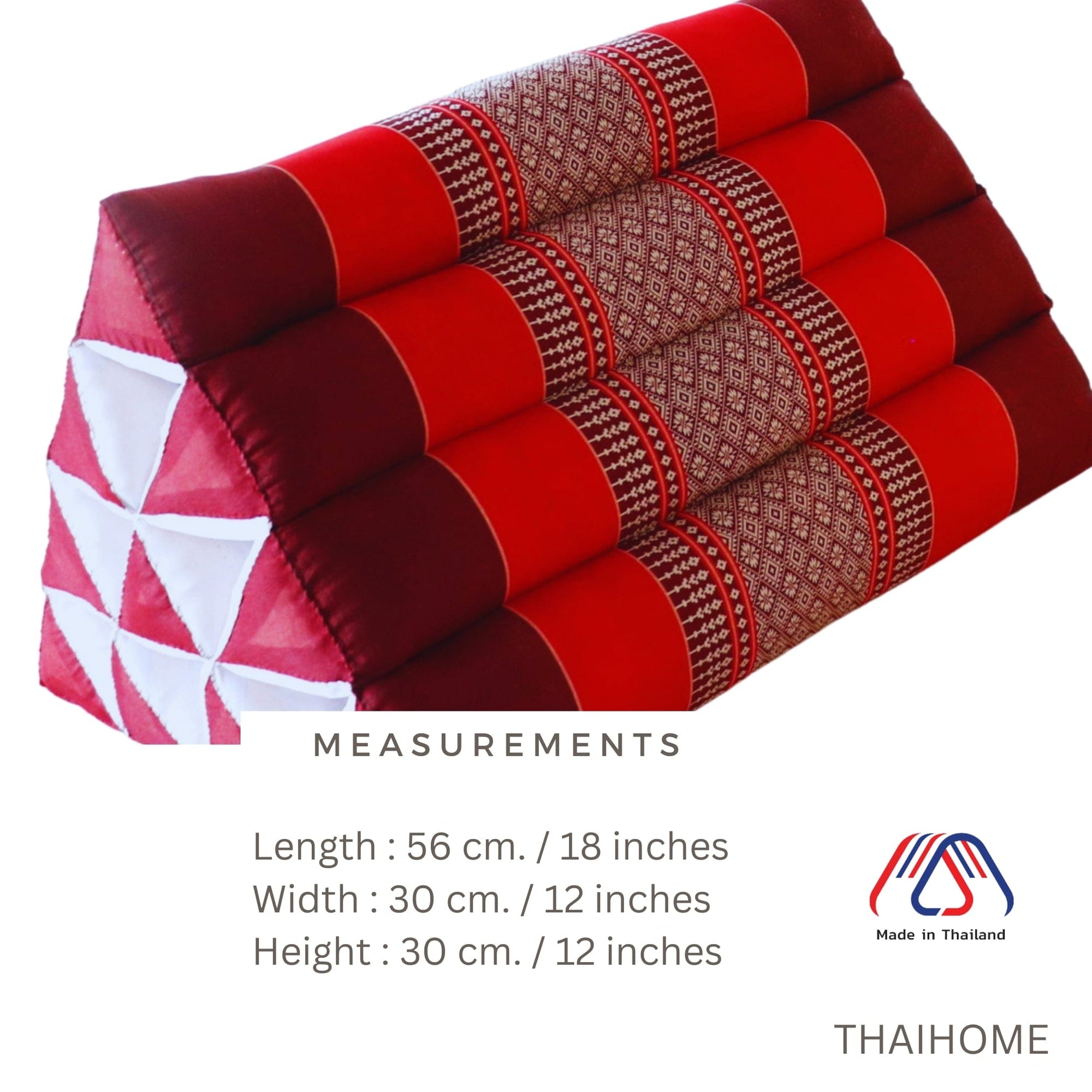 NETA - Thai Triangle Pillow - 19 x 12 inches - Comfortable and Versatile
