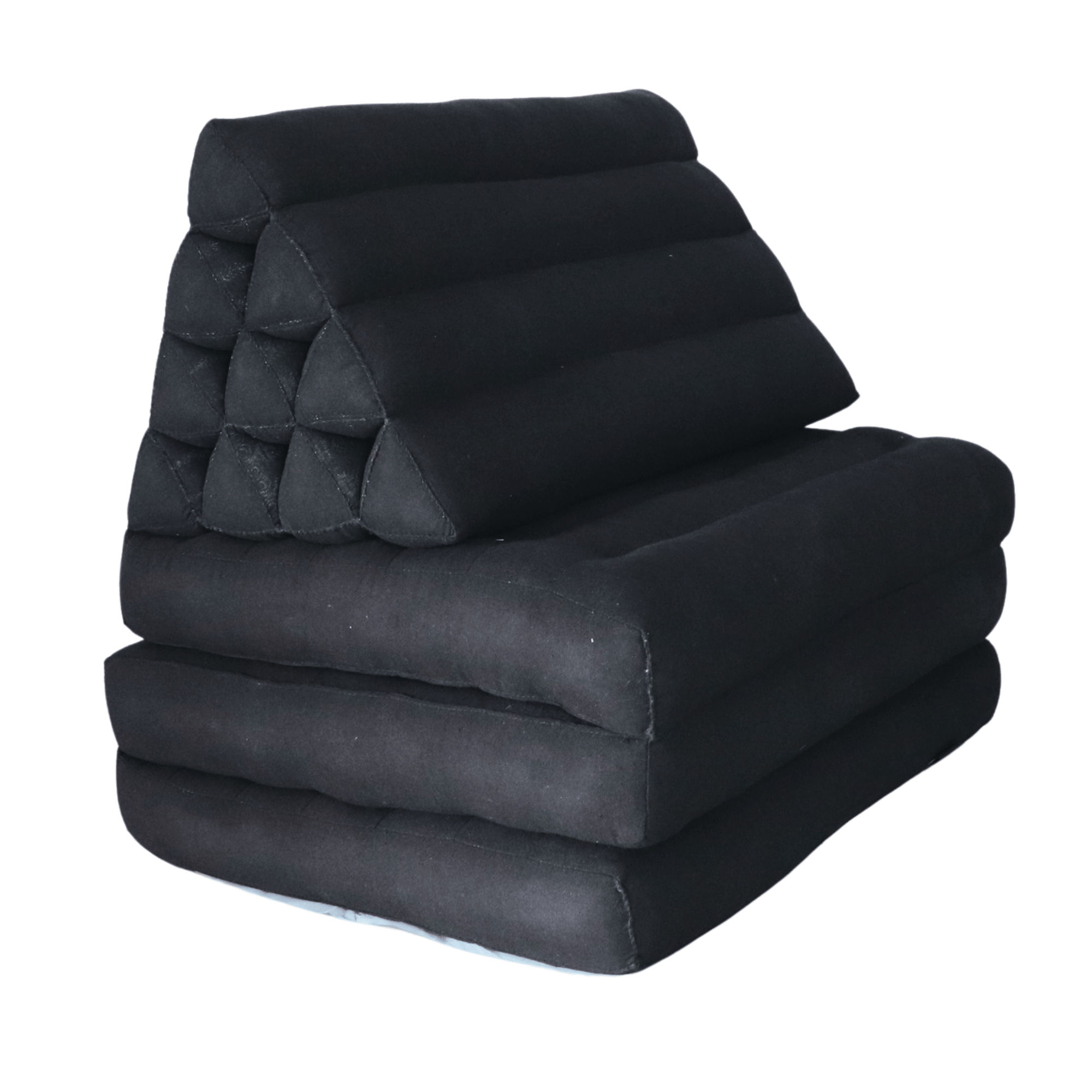NANNETTE - Thai Triangle Cushion (3 Fold - 19 x 12 Inches - Black)