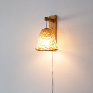 Wall sconce wood base