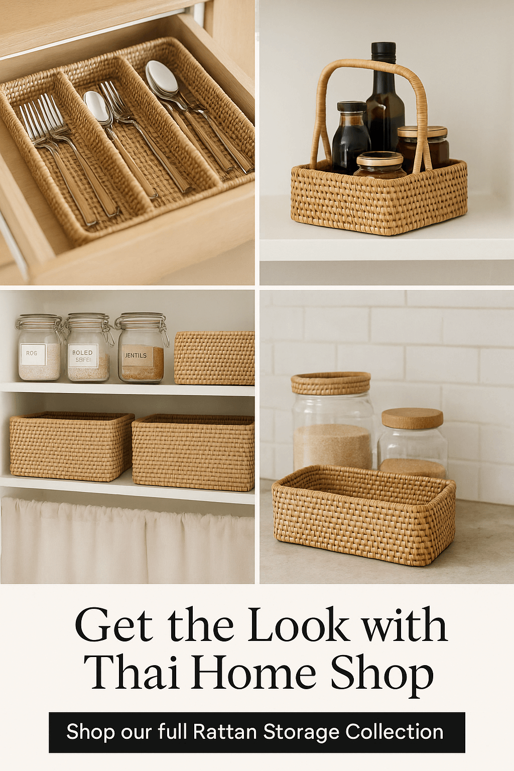Organising Your Kitchen & Pantry with Rattan Storage