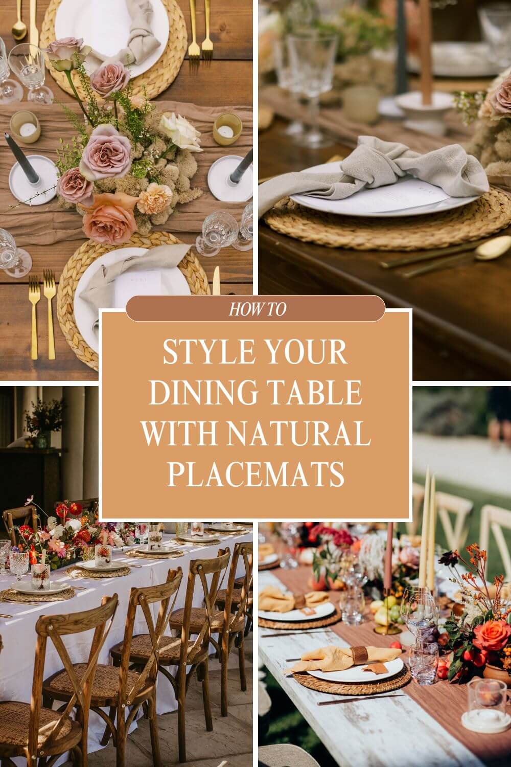 Cómo decorar tu mesa de comedor con individuales naturales
