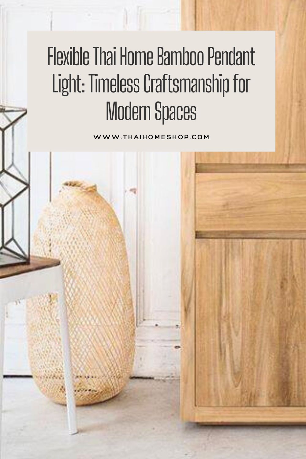 Flexible Thai Home Bamboo Pendant Light: Timeless Craftsmanship for Modern Spaces