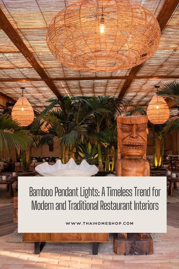Luces colgantes de bambú: una tendencia atemporal para interiores de restaurantes modernos y tradicionales