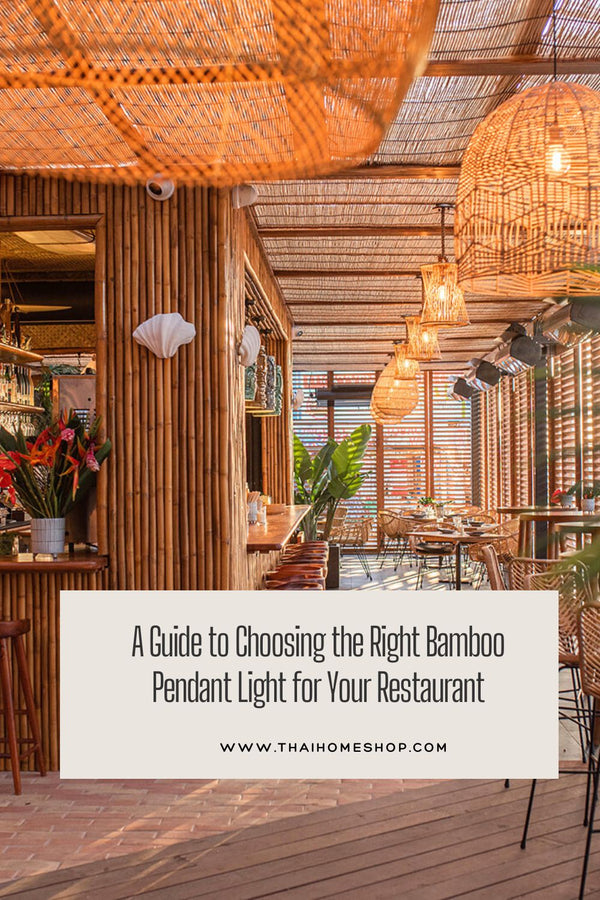 Choosing a bamboo pendant light for a restaurant