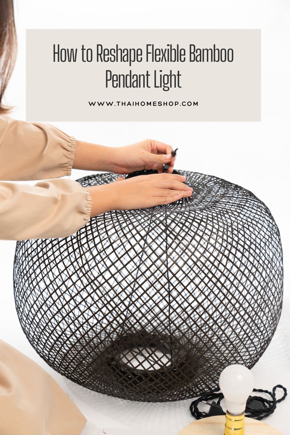 How to Reshape Flexible Bamboo Pendant Light