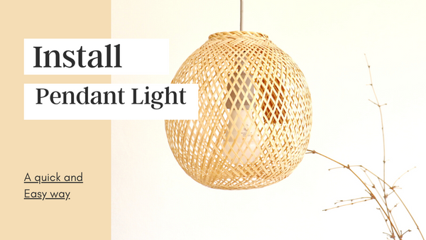 How to install round bamboo pendant light