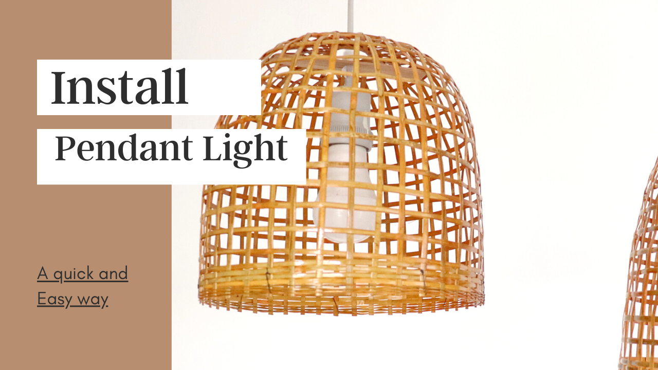 How to install chicken coop bamboo pendant light