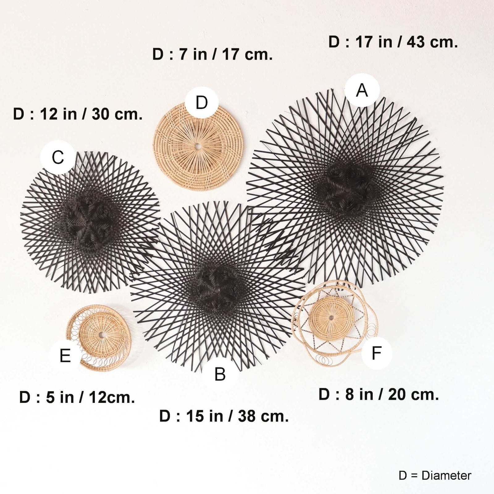 BROOKE RIN - Wall Hanging Art Decor Set of 6