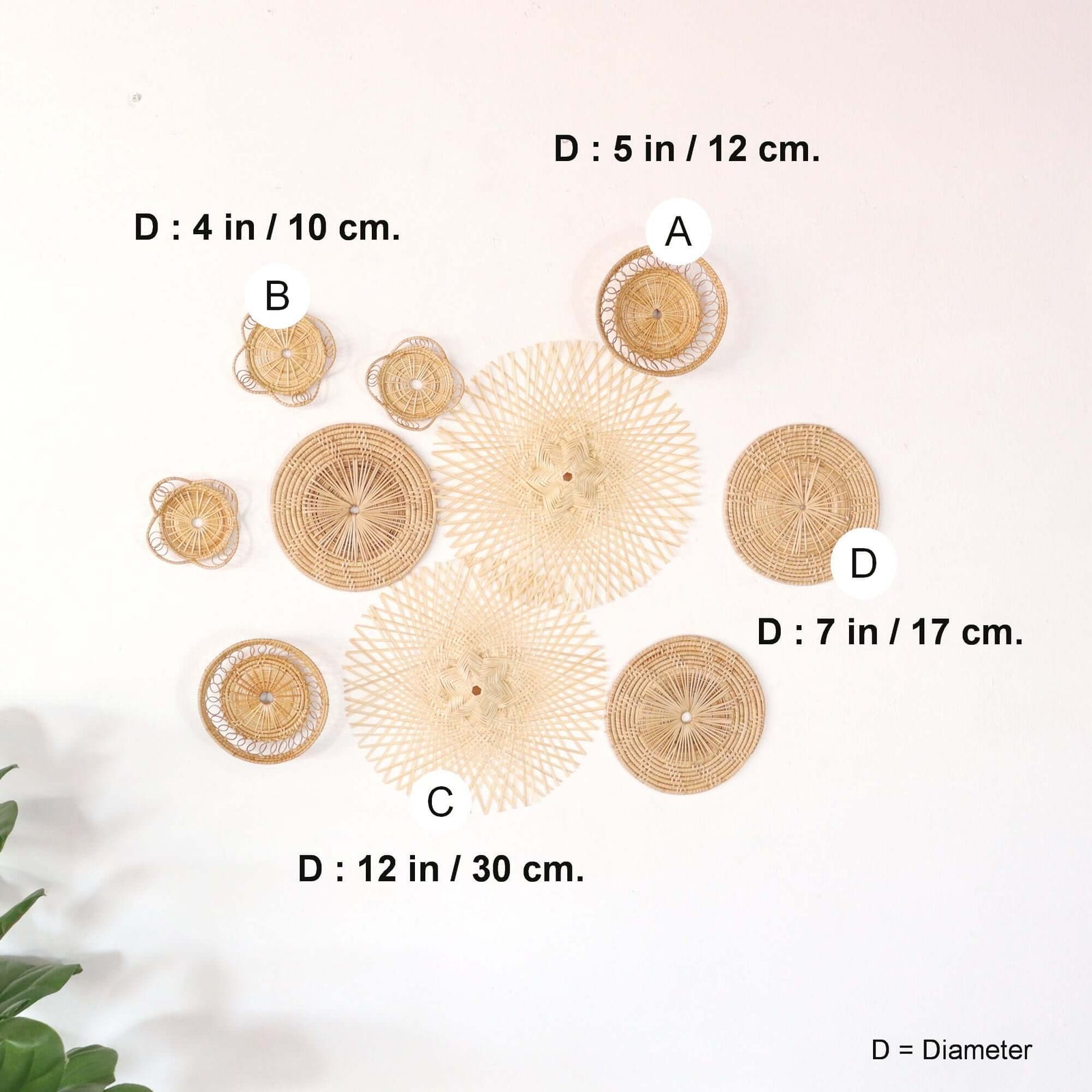 PAN NA NA - Wall Hanging Décor Set of 10