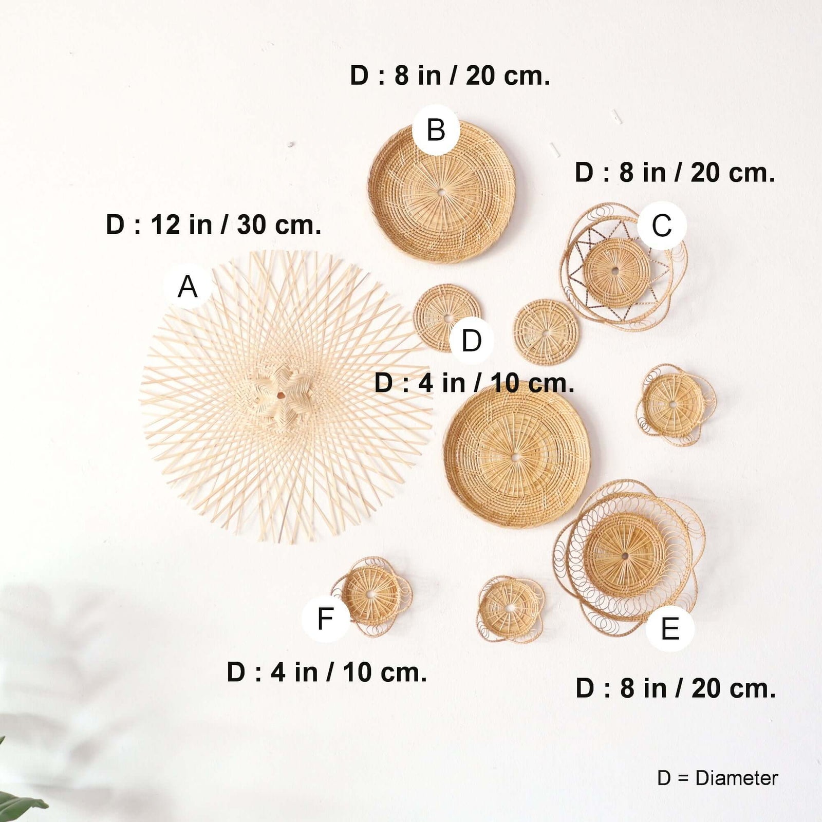 RAT TA NA LEE LA - Wall Hanging Art Decor Set of 10