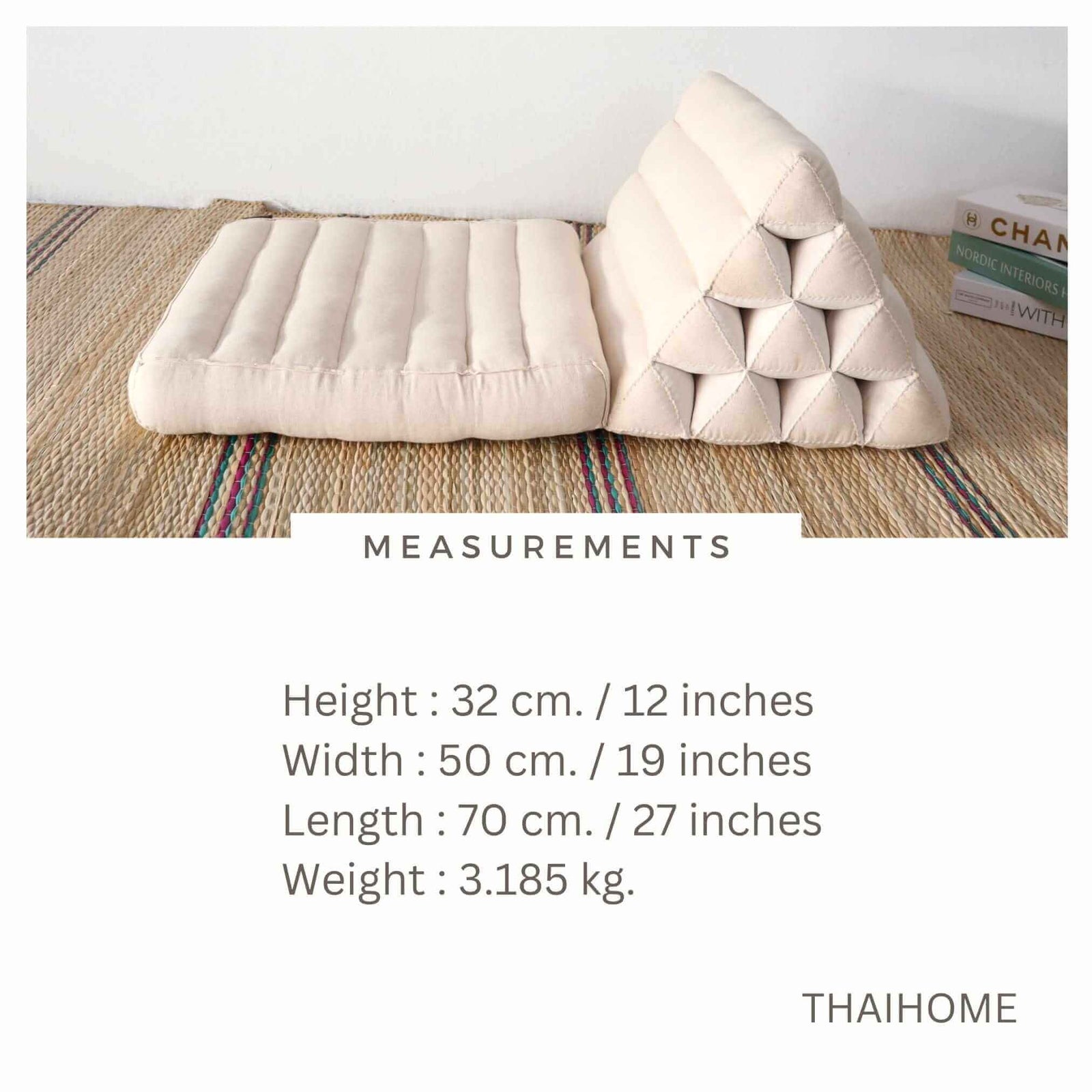 KAN YA PAK - Thai Triangle Cushion (1 fold )