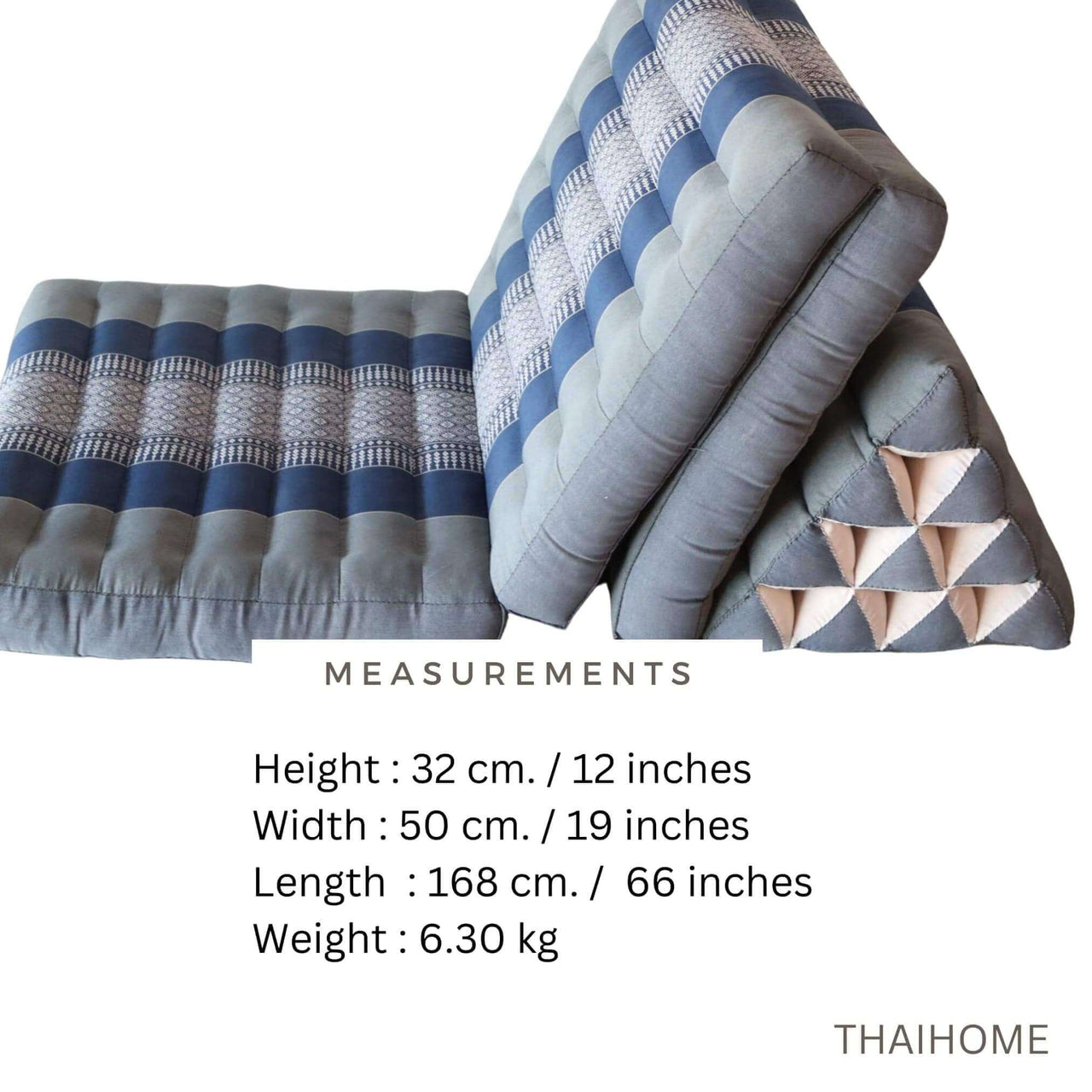 KE MIN TRA - Thai Triangle Cushion (3 Fold 19-12 Inches)