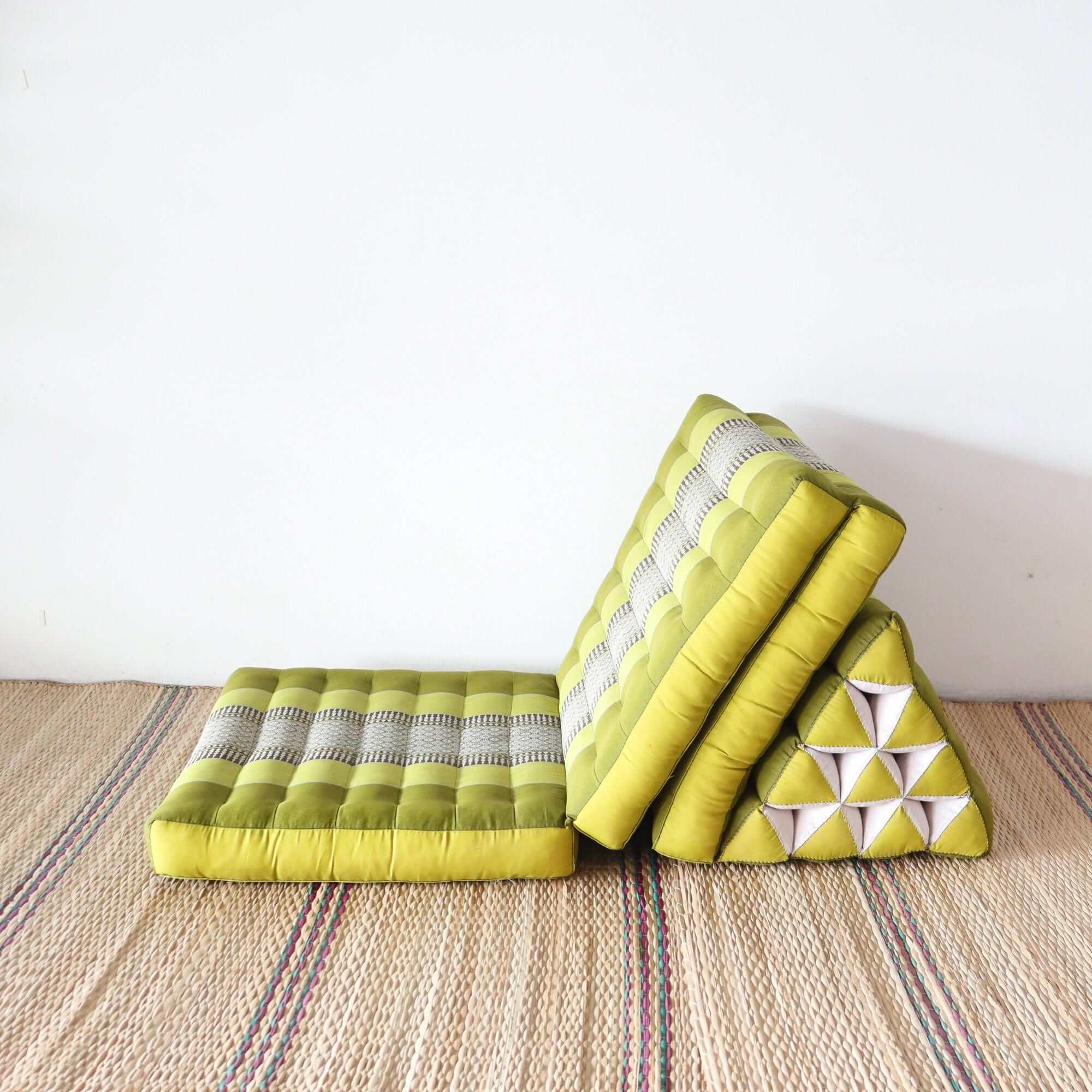 THAIHOME 3 Fold Cushion MO RA KOT - Thai Triangle Cushion (3 Fold - Dark Green)