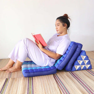 PI YA THI DA - Thai Triangle Cushion (3 Fold - Blue)