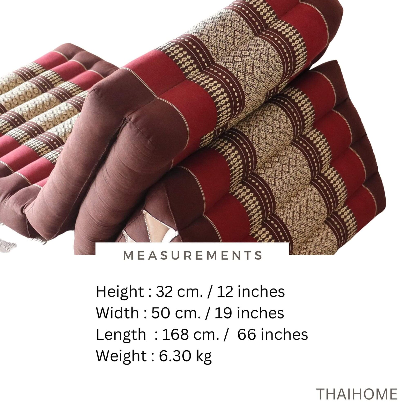 TI TA REE - Thai Triangle Cushion (3 Fold - Mauve)