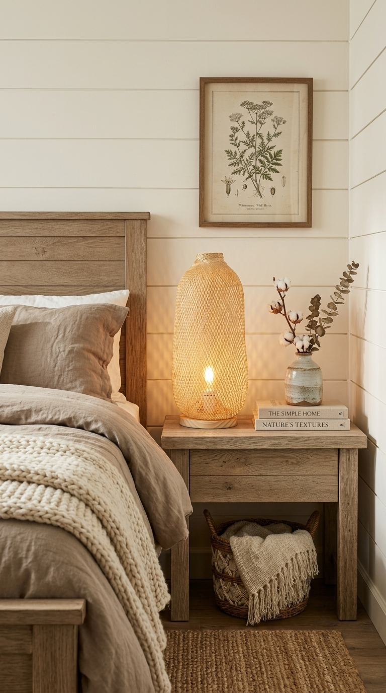 A NA Bamboo Boho Table Lamp