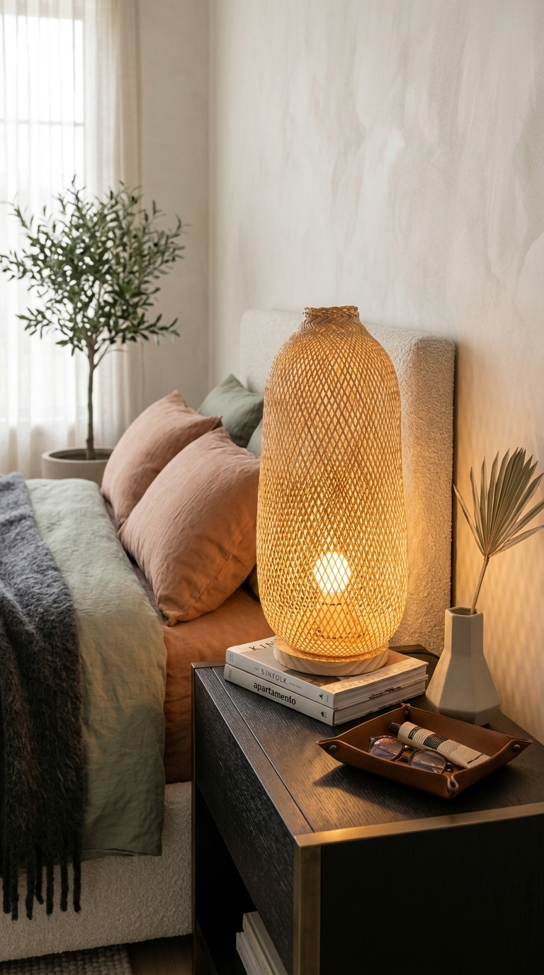 A NA Bamboo Boho Table Lamp