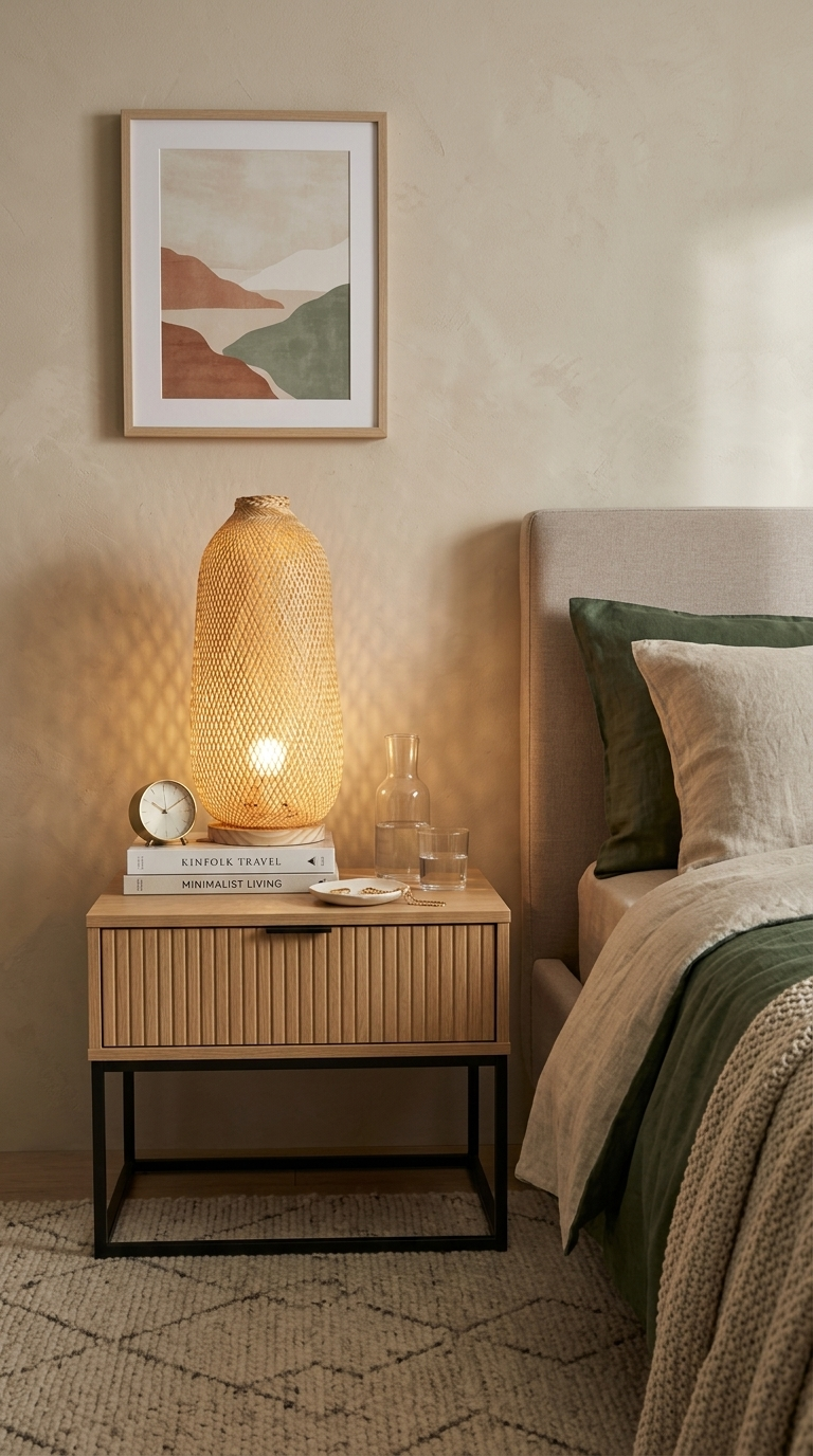 A NA Bamboo Boho Table Lamp