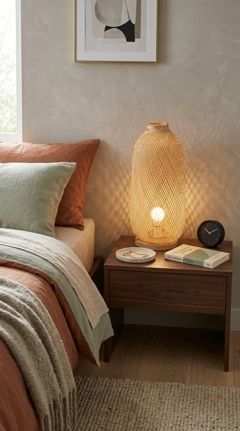 A NA Bamboo Boho Table Lamp