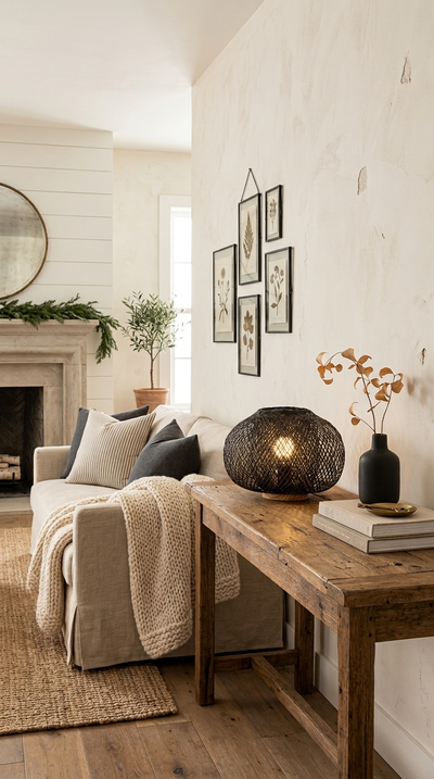 A RA WAN Boho Table Lamp (Black)