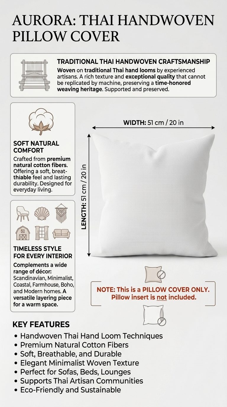 Aurora Hand Loom Natural Fiber Decorative Pillow Cover
