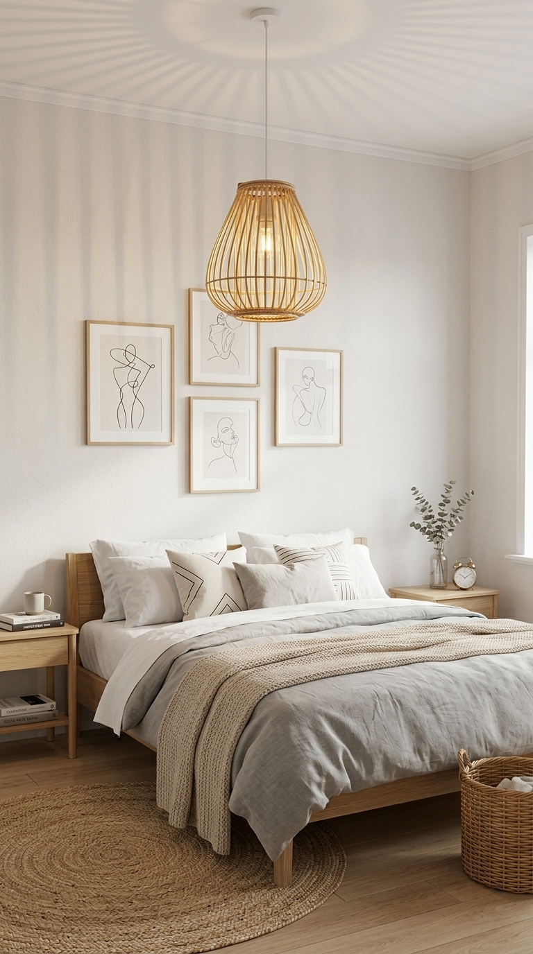 BAI FERN - Rattan and bamboo pendant light shade