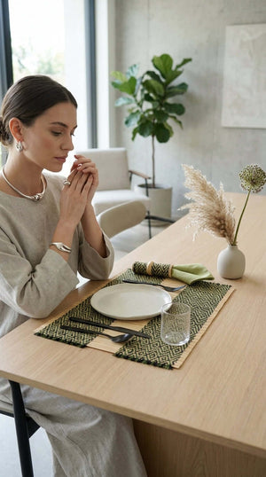 BE LIN DA - Woven Boho Placemats (Set of 4)