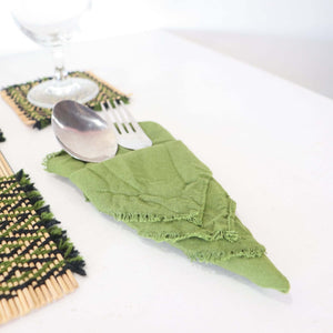 BE LIN DA - Woven Boho Placemats (Set of 4)