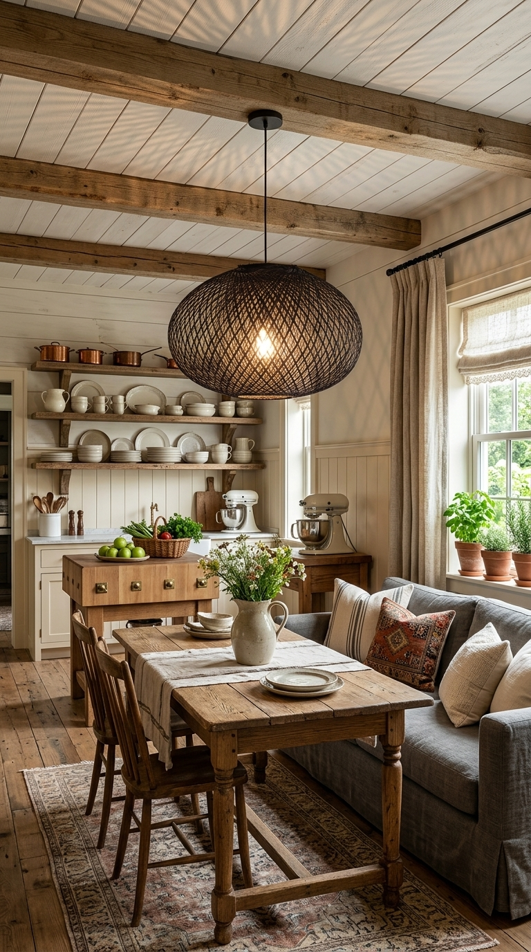 ARUNEE Black Bamboo Pendant Light
