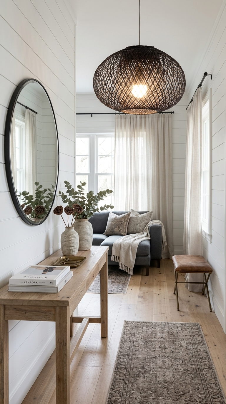 ARUNEE Black Bamboo Pendant Light