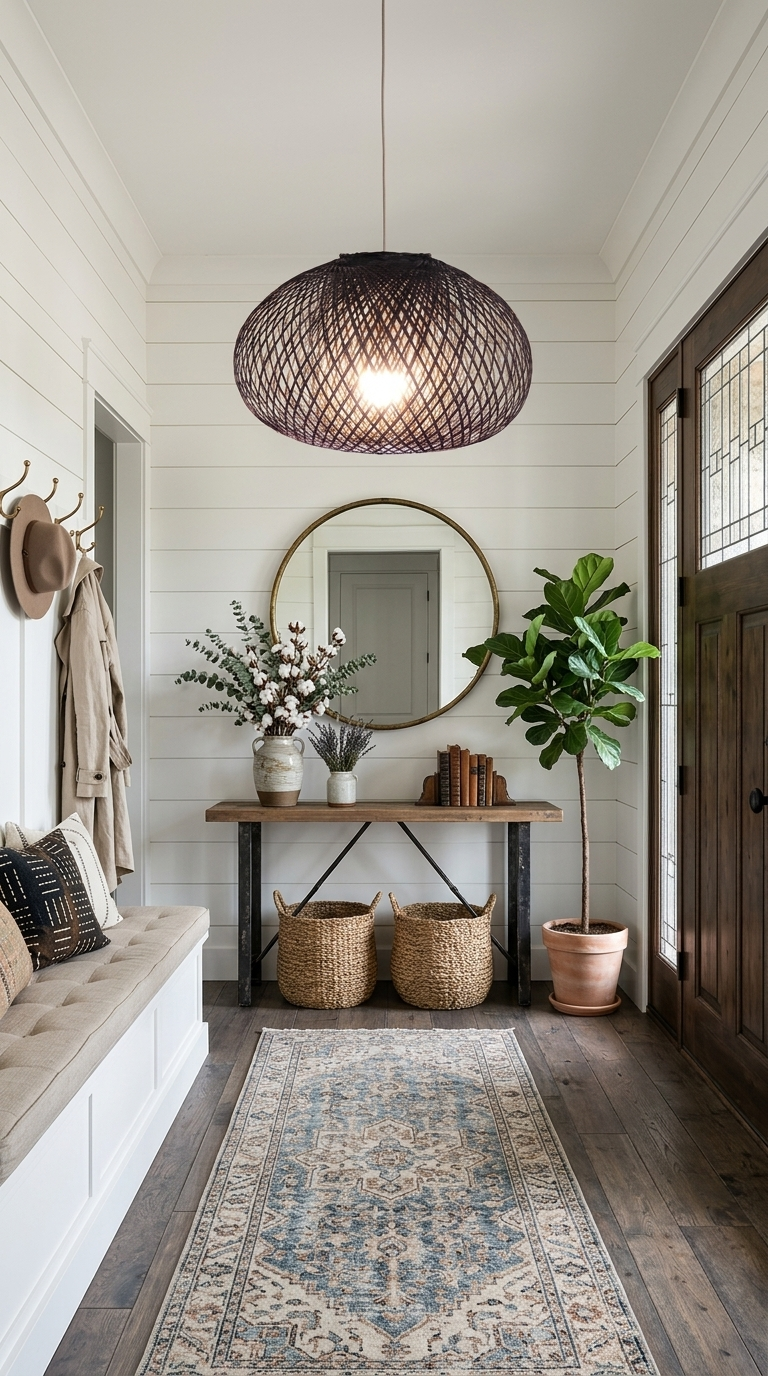 ARUNEE Black Bamboo Pendant Light