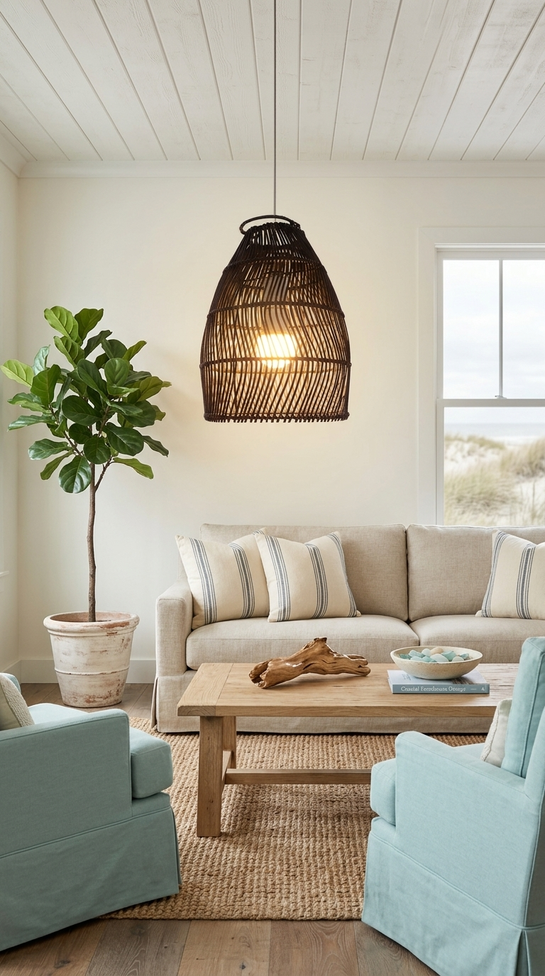 BLACK CHA YA NAN Rattan Pendant Light Shade