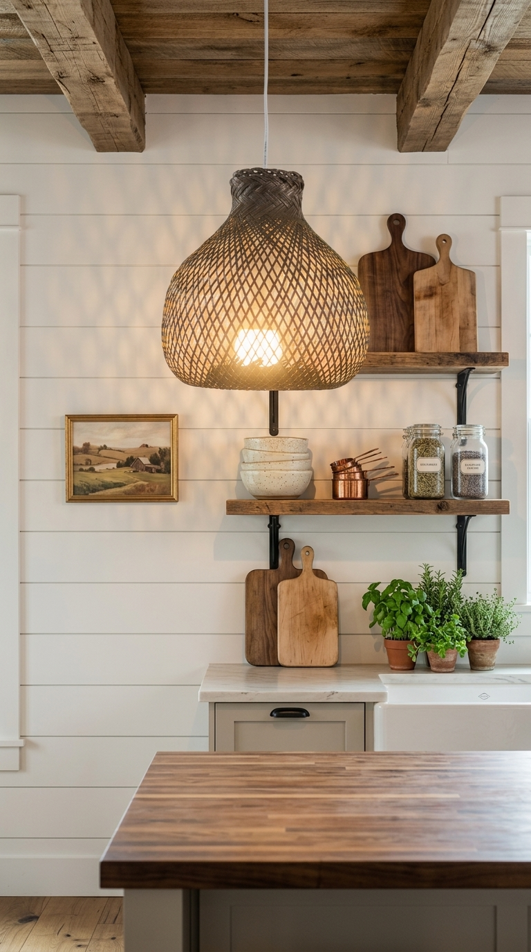 BLACK KUN YA NA - Bamboo Pendant Light Shade (10 - 11 Inches)