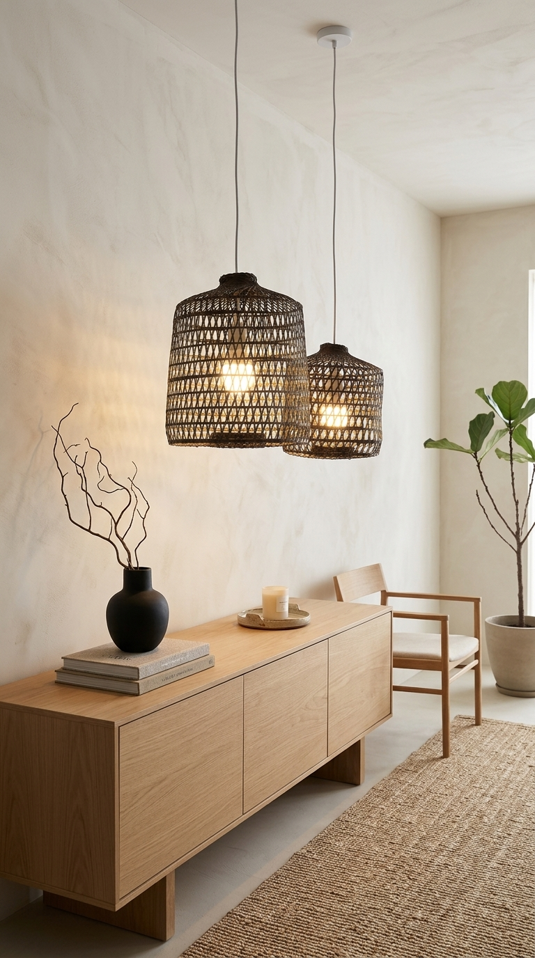 BLACK VAREE – Black Bamboo Pendant Light